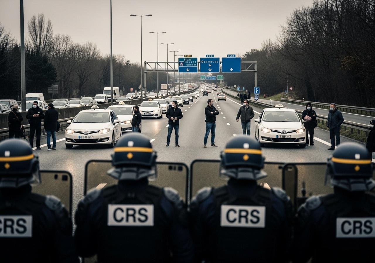 Illustration pour greve taxi 3 decembre 2024