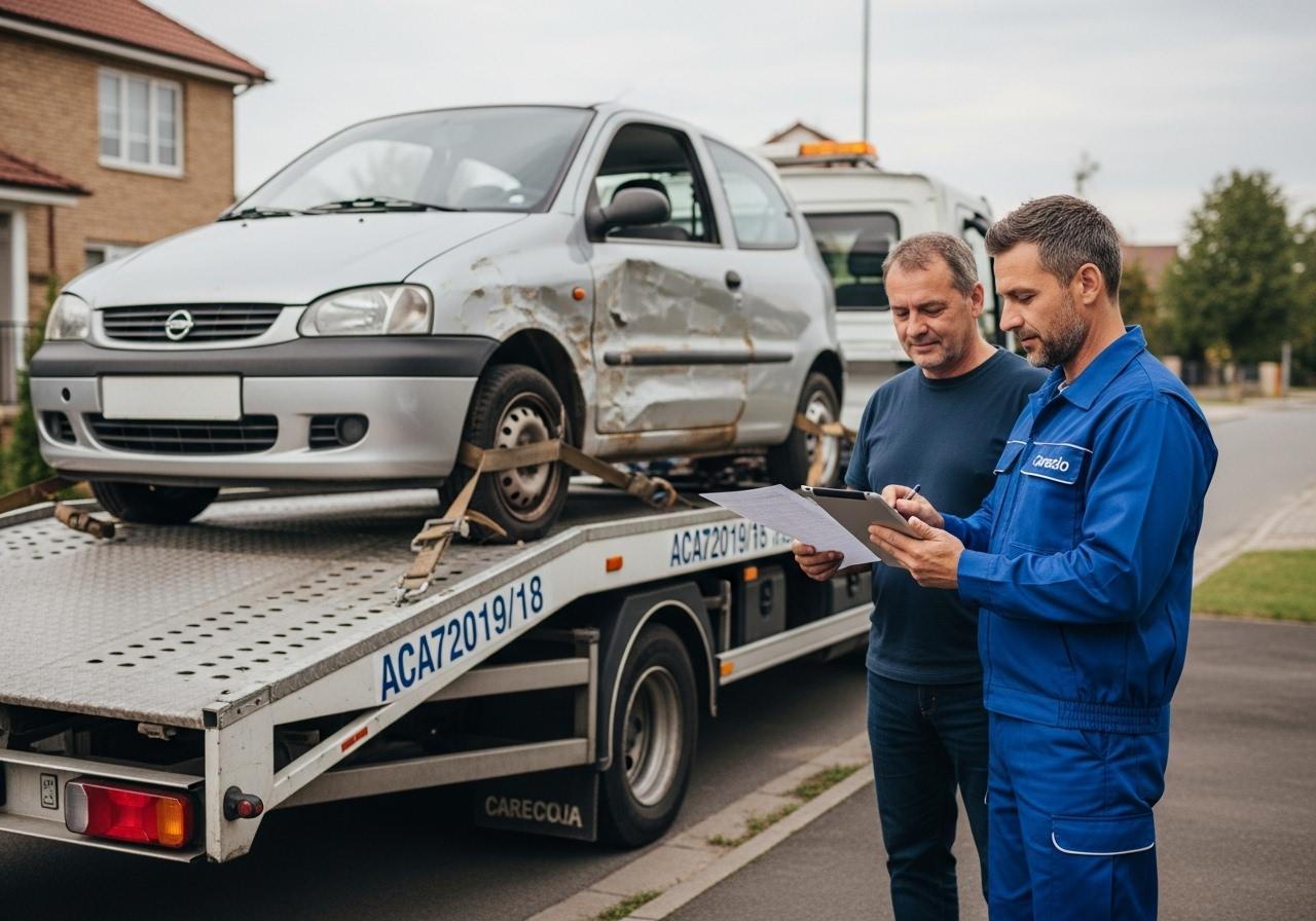 Illustration pour mettre sa voiture à la casse carecolo.fr